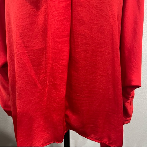 Glam Scarlet Elegance Blouse, V Neck oversized L - Picture 2 of 8